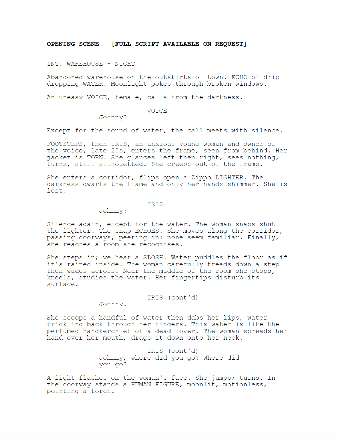 Black Light Opening Scene
